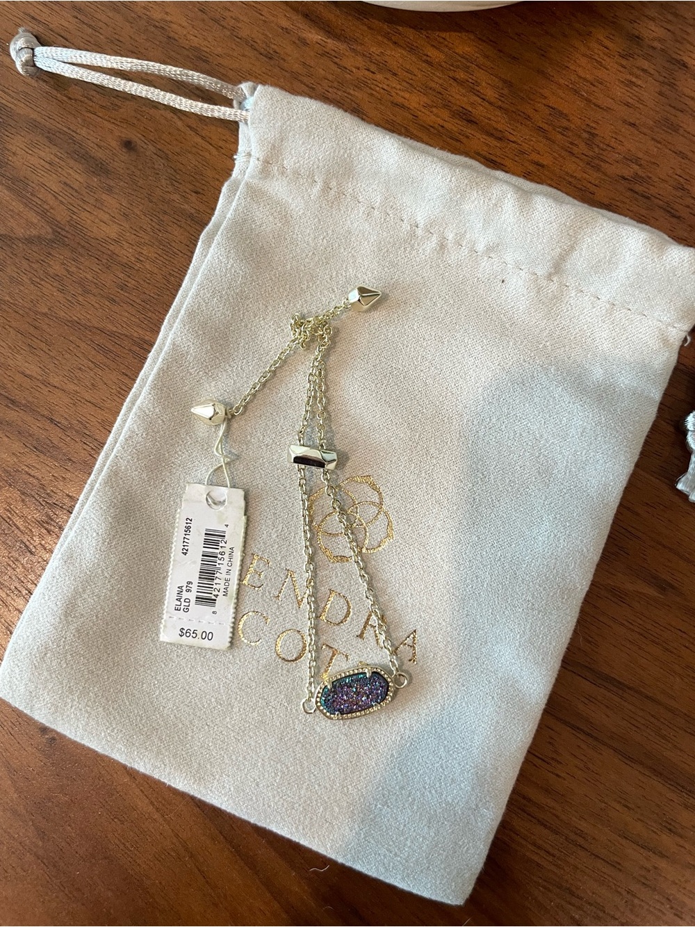 Kendra Scott NWT Multicolored Drusy Elaina Bracelet